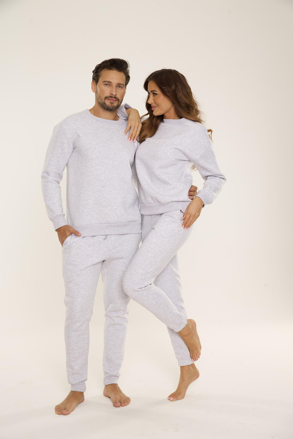 813 Indigo Pánska tepláková súprava De Lafense - svetlý melír