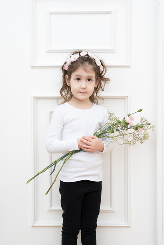 Tričko Tosia pre dievčatá, dlhý rukáv Italian Fashion- white