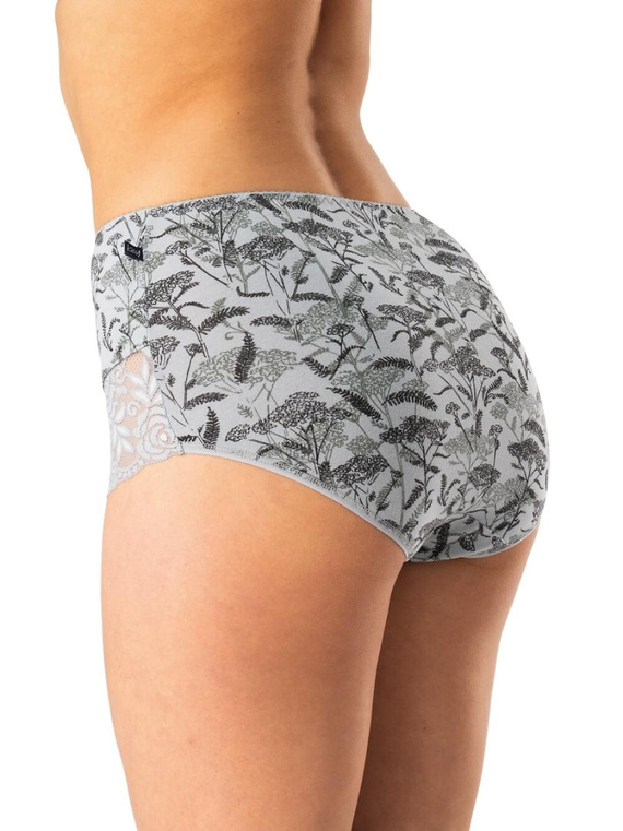 Dámske nohavičky Key LPF 578 sivo čierne - bavlnené, pohodlné, 2 ks v balení