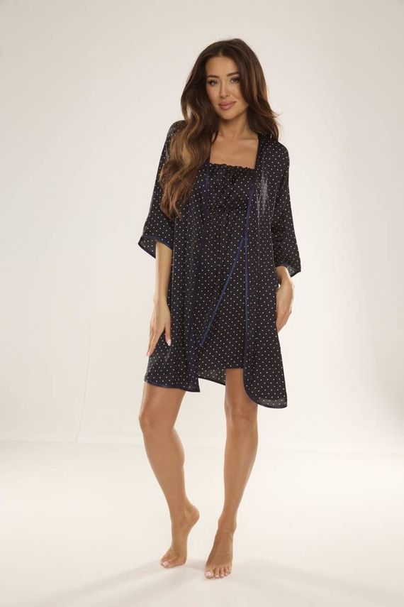 369 Nočná košeľa Laurine - tmavomodrá