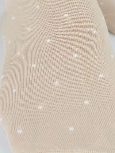 Dámske neviditeľné ponožky Noviti ST077 – modal, bodky, ploché švy beige