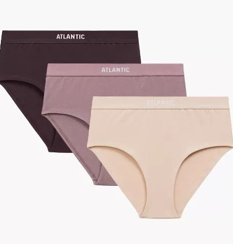 3CLP-009/Z25 Dámske nohavičky Atlantic pink-wine-beige - maxi Sport, bavlna, 3 ks.