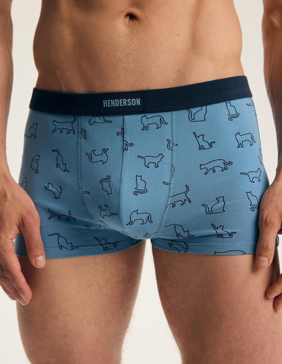 Pánske boxerky Henderson 46100 Fur2 2-pak bavlnené so širokou gumou a logom