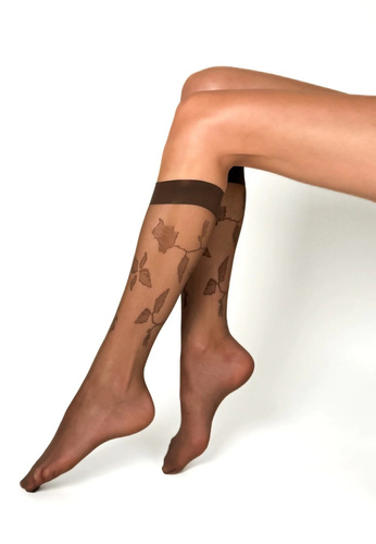 Dámske podkolienky Veneziana Olivia 20 den so vzorom cappuccino, bez zosilnenia prstov