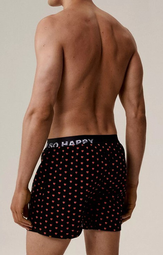 2GMB-011 Pánske boxerky Atlantic - bavlna, potlač srdca, 2 balenia