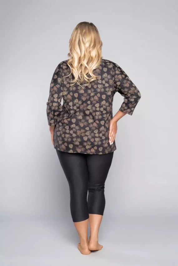 Pinnia Dámske pyžamo s 3/4 rukávmi, 3/4 nohavice Italian Fashion - potlač/grafit