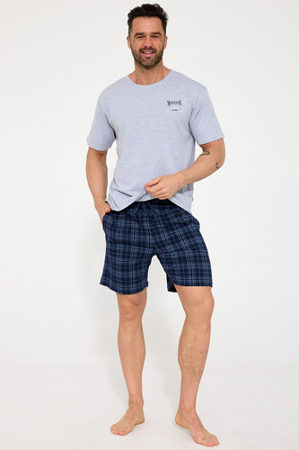 Pánske pyžamo Cornette 328/214 Montana 3 sivé 100% bavlna