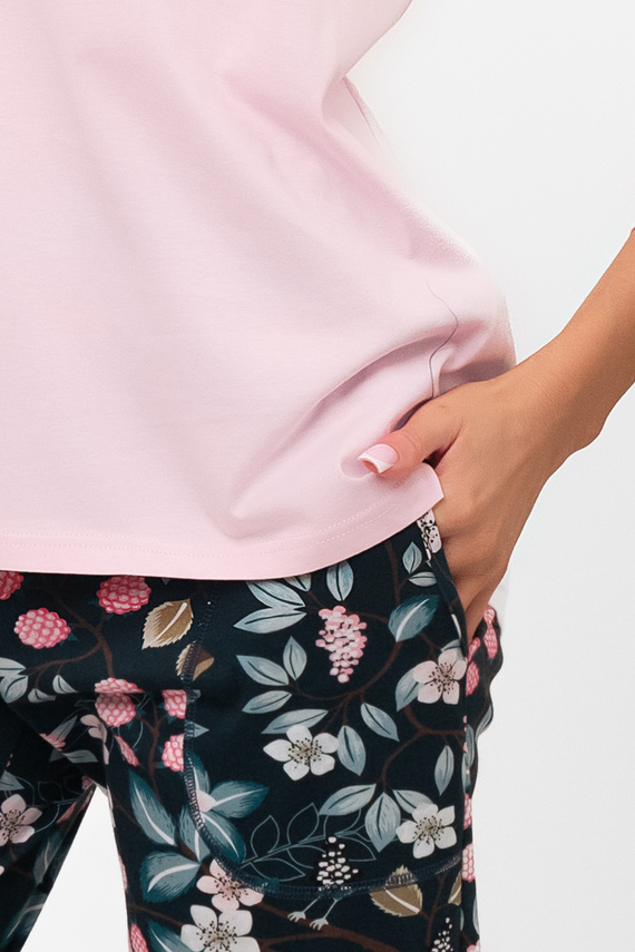 Dámske bavlnené pyžamo Marisal - 3/4 blúzka, 7/8 nohavice Talianska móda