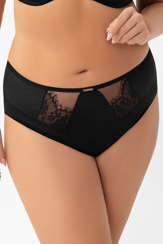 Figs K 938 Evia Gorsenia čierna - elegantné nohavičky s výšivkou do súpravy