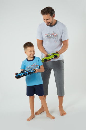 Junak Pánske nohavice s krátkym rukávom a 3/4 nohavicami Talianska móda - j.mélange/r.melange