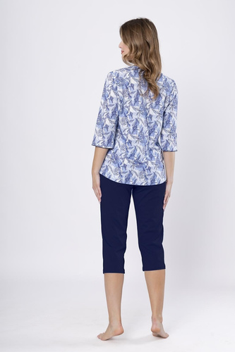 Dámske pyžamo Ewlin 1661 Leveza, džínsovina, 3/4 rukáv