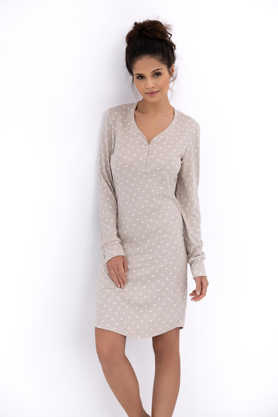 Nočná košeľa Baylee Sensis - dámska, kvetinová, s gombíkmi