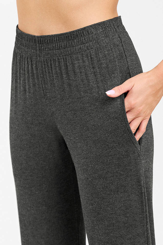 Akord Dámska súprava s krátkym rukávom a dlhými nohavicami Italian Fashion - dark melange