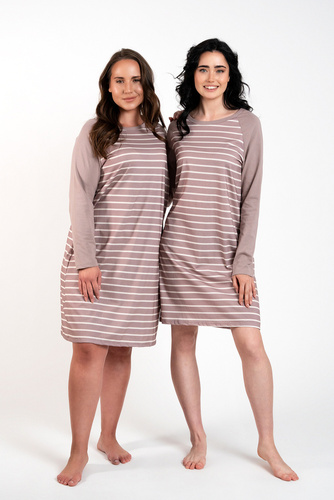 Nočná košeľa Oda Italian Fashion - cappuccino print