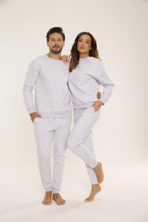 813 Indigo Pánska tepláková súprava De Lafense - svetlý melír