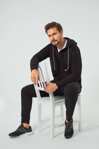 Darwin Pánska mikina Italian Fashion - čierna