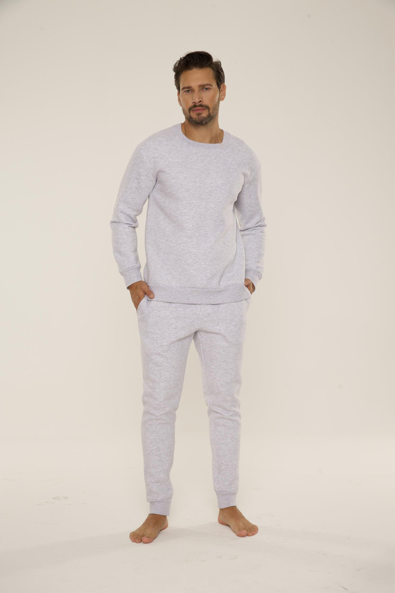 813 Indigo Pánska tepláková súprava De Lafense - svetlý melír