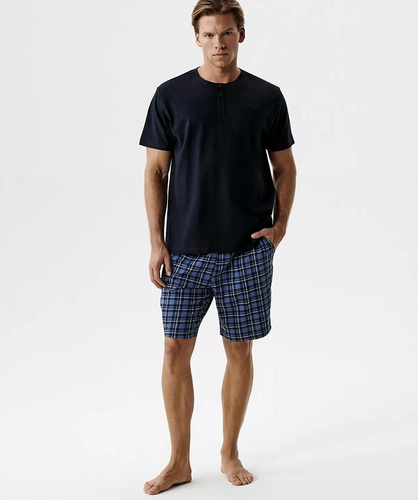 NMP-401 Letné Pánske Pyžamo 100% Bavlna Peach Effect