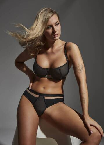 2351 Mäkká podprsenka Maxi Lupoline - čierno-béžová