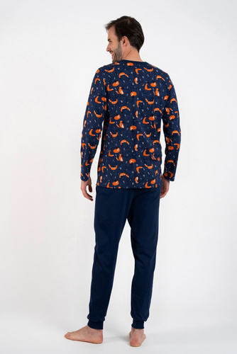 Witalis Pánske pyžamo s dlhým rukávom, dlhé nohavice Talianska móda