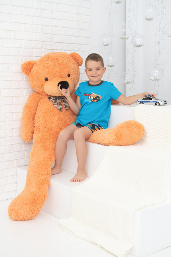 Komické chlapčenské pyžamo s krátkym rukávom, nohavice Italian Fashion - tyrkysová/potlač