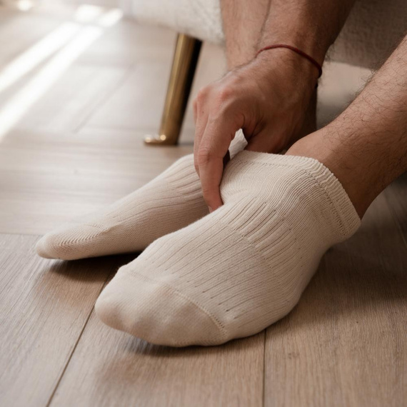 Art.197 Steven prírodné ponožky - unisex 100% bavlna, bez švov