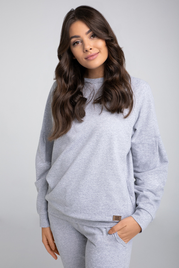 Parma Dámska súprava s dlhým rukávom, nohavice Italian Fashion - sivá