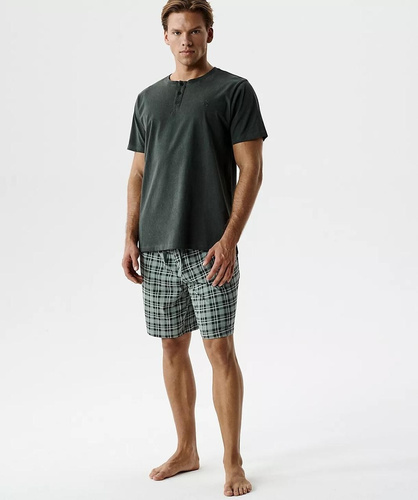 NMP-401 Letné Pánske Pyžamo 100% Bavlna Peach Effect