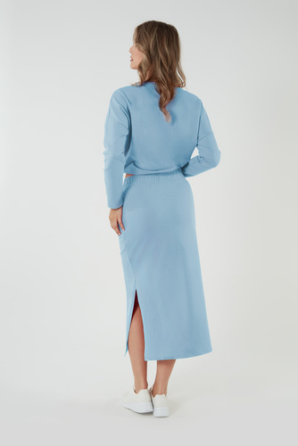 Dámska maxi sukňa Stella Italian Fashion - modrá