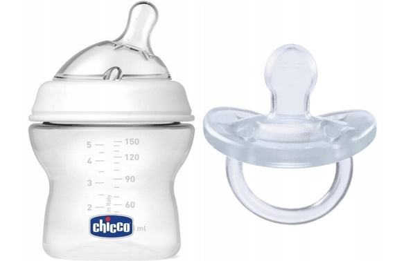 Chicco set - NaturalFeeling 150 ml fľaša + cumlík PhysioForma Soft 0-6 m