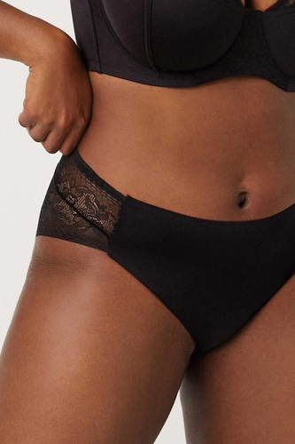 19671 Čierne nohavičky Ysabel Mora - čipkované, ženské, pohodlné