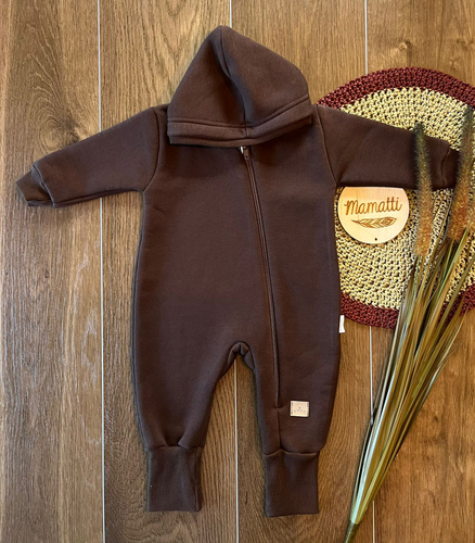 KS118 čokoládová tepláková súprava - bez nožičiek, Mamatti