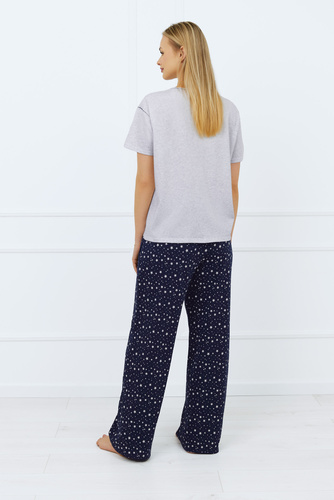 Arugia Dámske pyžamo s krátkym rukávom a dlhými nohavicami Italian Fashion - melange/print