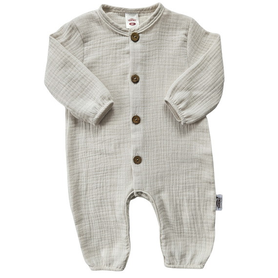 Mušelínový župan Just Muslin 02235BE Makoma beige - ľahký, priedušný, 100% bavlna