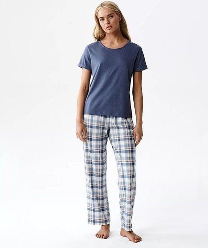 Dámske pyžamo Atlantic NLP-513 modal bavlna krátky rukáv vzorované nohavice