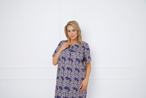 Nočná košeľa Bonaria, krátky rukáv Talianska móda - potlač