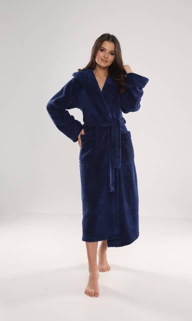 807 Dlhý dámsky župan Luna II Forex - námornícka modrá