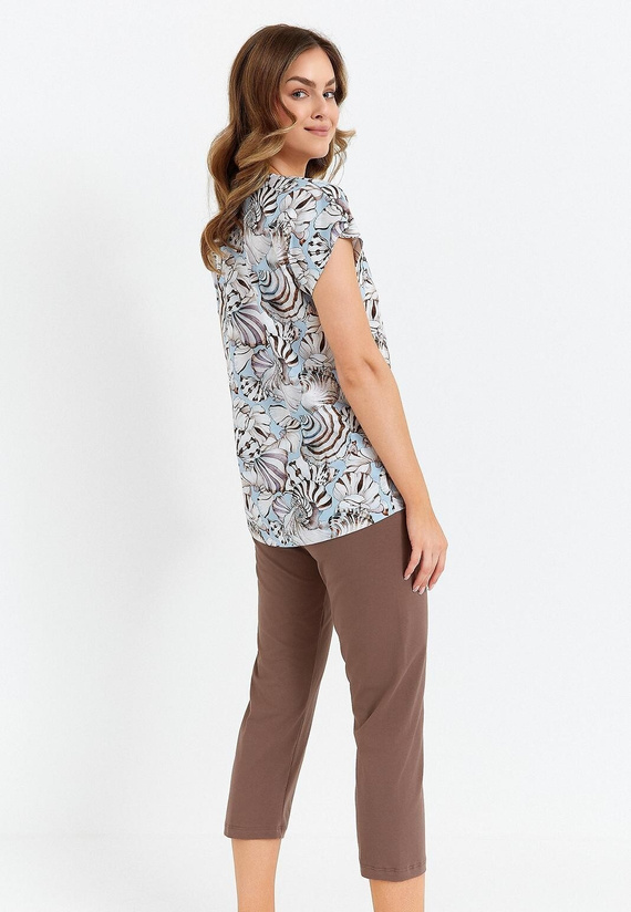 483 Cana dámske pyžamo - čokoládovo modré