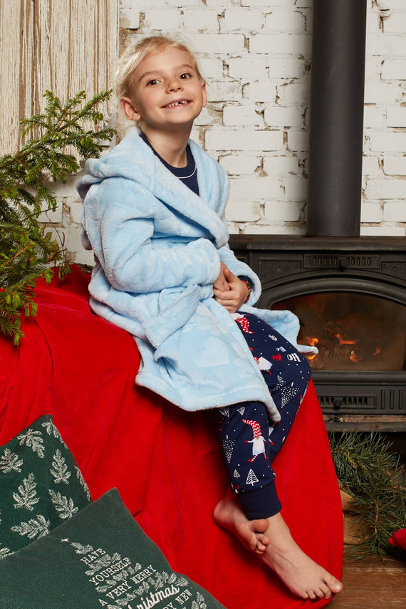 Dievčenský župan Misti Italian Fashion - modrý