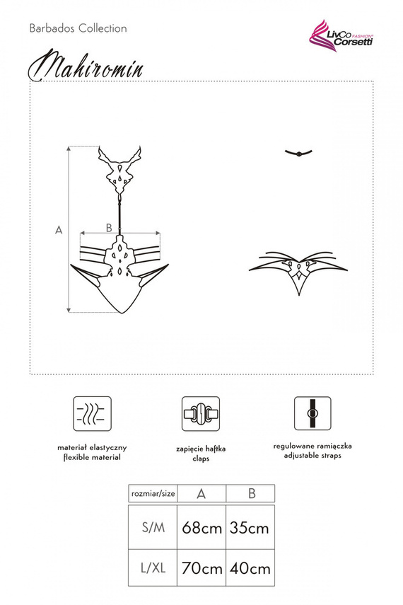 Mahiromin Červená LC 90574 Dámske telo LivCo Corsetti Fashion black