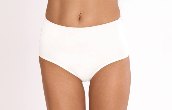 018 Sara Vysoké nohavičky De lafense - biele