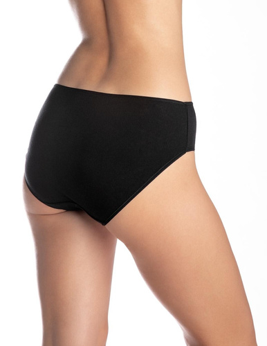 Dámske nohavičky L-120BI-94 Lama čierno-červeno-bavlnené, 3-pack, pohodlné a klasické