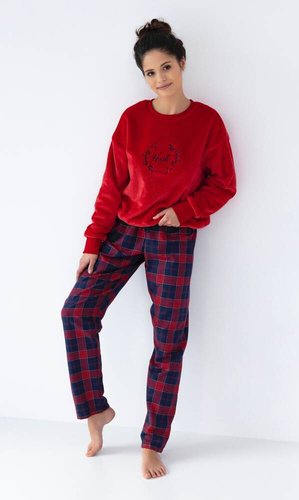 Dámske pyžamo Cordelia Sensis - tmavomodro-červené