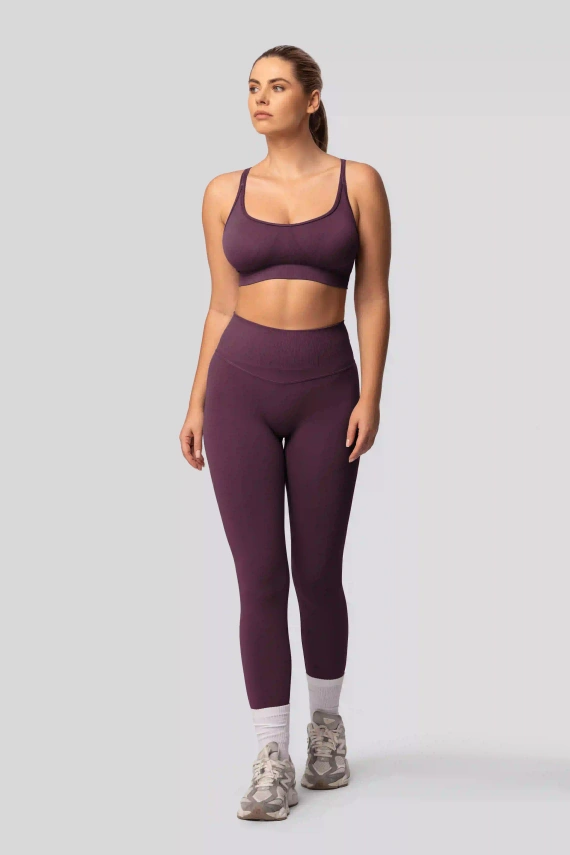 Legíny push-up Spaio PRO vysoký pás krycie tvarujúce plum