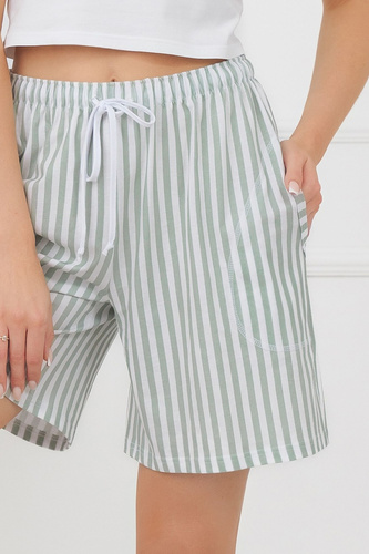 Dámske šortky Faro Italian Fashion 100% bavlna pruhy vrecká