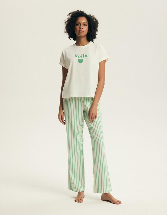 Dámske pyžamo Henderson Darlan 43707 – bavlna, dlhé nohavice, potlač