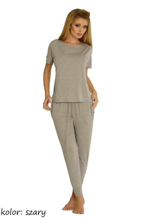 524 Paula Dámske pyžamo De Lafense - svetlý melír