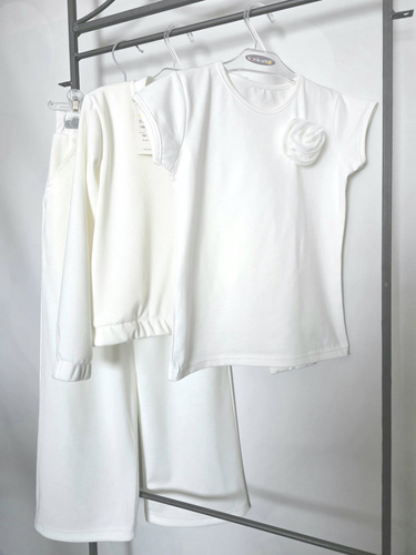 Dievčenská blúzka Róża Bambarillo jersey s tylovou ružou elegantná