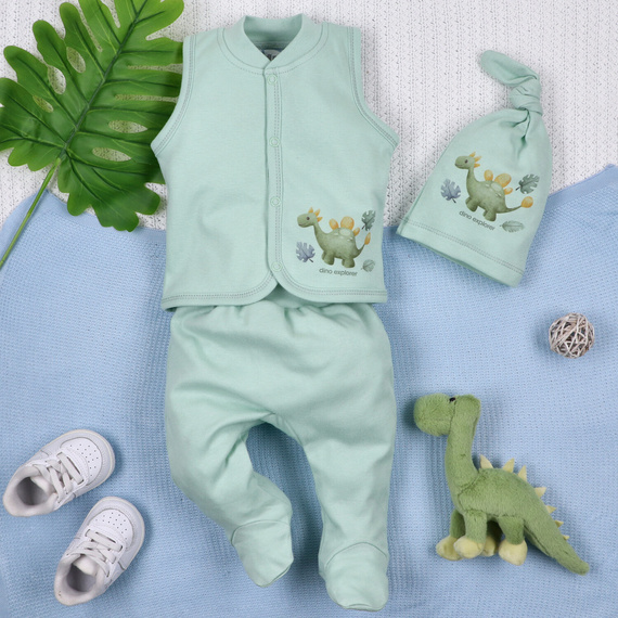 ABN-5575 Vesta Dino Explorer Nini - organická bavlna, pohodlné zapínanie