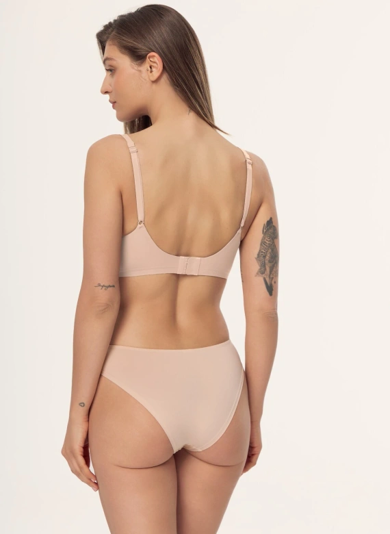Biustonosz Silvia L070 Mefemi bez fiszbin, bezšvový modelujúci second skin – béžový
